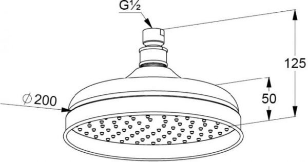 Kludi RAK ADLON KOPFBRAUSE HEAD SHOWER DN 15 200 - Image 3