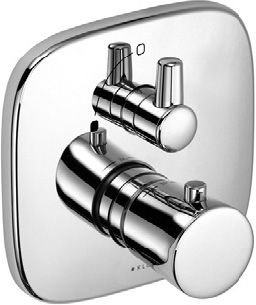 concealed THM shower mixer, trim set with functional unit