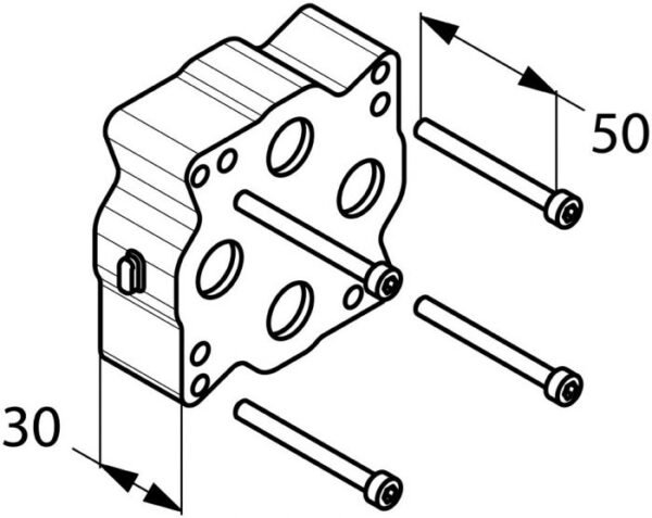 Kludi RAK KLUDI concealed extension set for trim set suitable to FLEXX.BOXX 88011 - Image 2