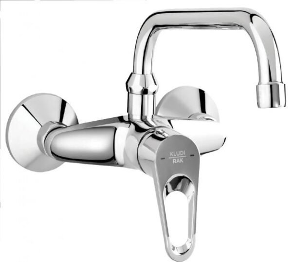 Kludi RAK POLO wall-mounted sink mixer with swivel spout